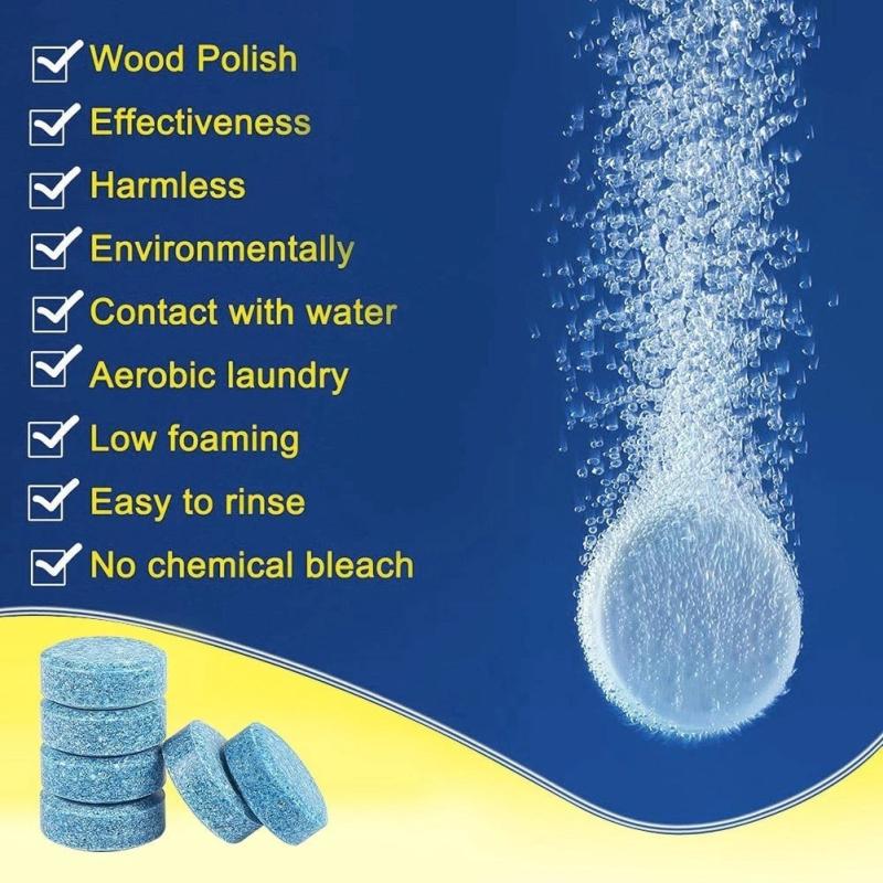 Effortlessly Clean Your Car Windshield with 20 Solid Cleaner Tablets