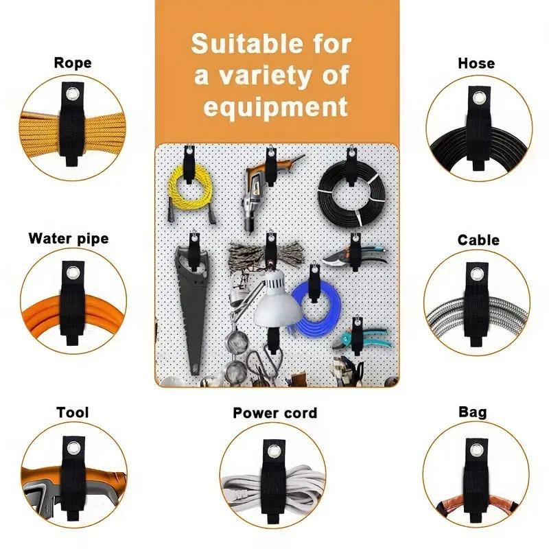 3pcs Hook And Loop Extension Cord Organizer Hanger for Home RV Garage