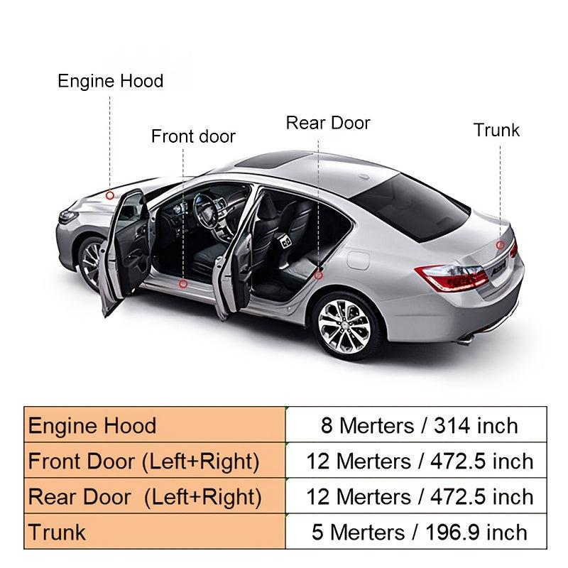 Car Door Rubber Seal Strip Double Layer Weather Strip