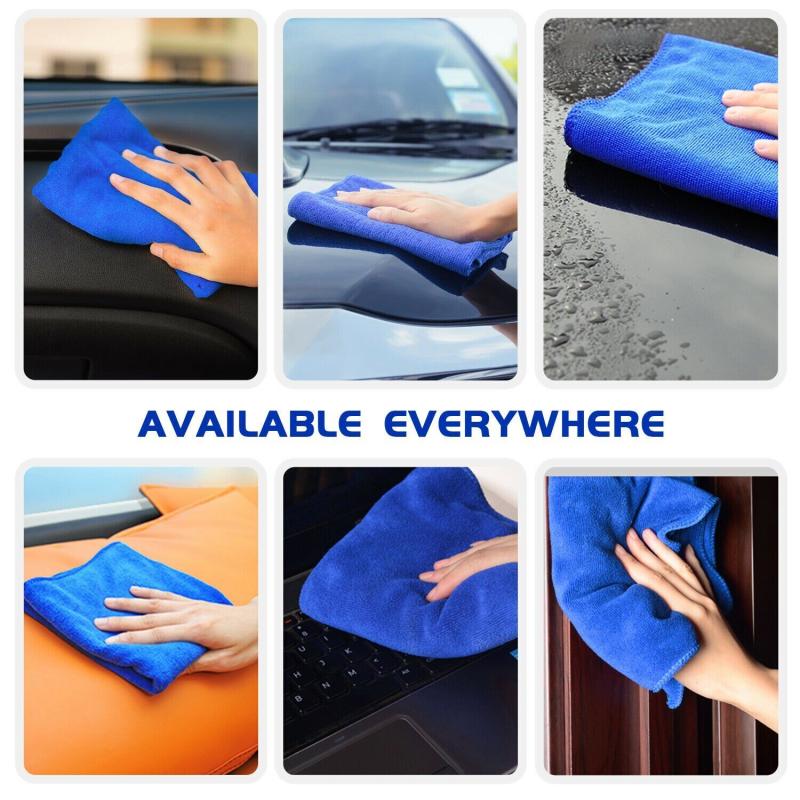 10pcs Microfiber Car Cleaning Towel for Automobile and Motorcycle Washing