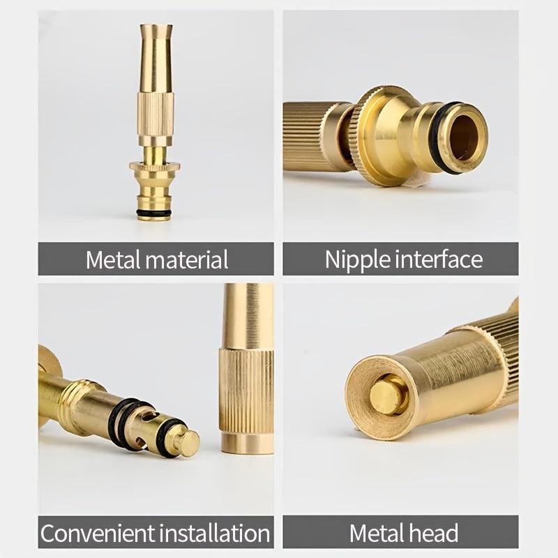 High Pressure Brass Adjustable Hose Nozzle for Car Washing & Garden Watering