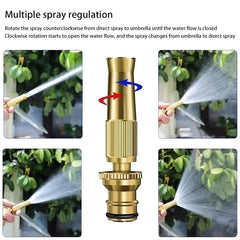 High Pressure Brass Adjustable Hose Nozzle for Car Washing & Garden Watering