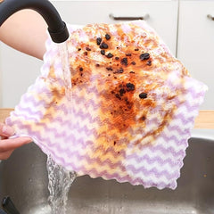 5pcs Kitchen Dish Cloths Soft Absorbent Towels Coral Fleece Microfiber