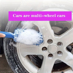 Microfiber Long Handle Tire Brush Cleaning Plush Tire Brush