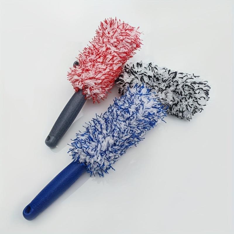 Microfiber Long Handle Tire Brush Cleaning Plush Tire Brush
