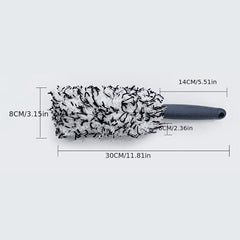 Microfiber Long Handle Tire Brush Cleaning Plush Tire Brush