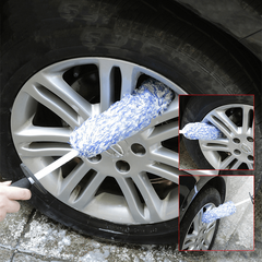 Microfiber Car Wash Brush with Soft Handle for Car Wheels