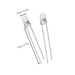100pcs LED Diode F3 Bright 3MM Red Yellow Green LEDs Kit