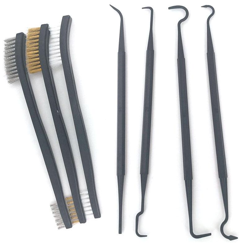 Car Detailing Cleaning Tool Set with Wire Brushes and Nylon Picks