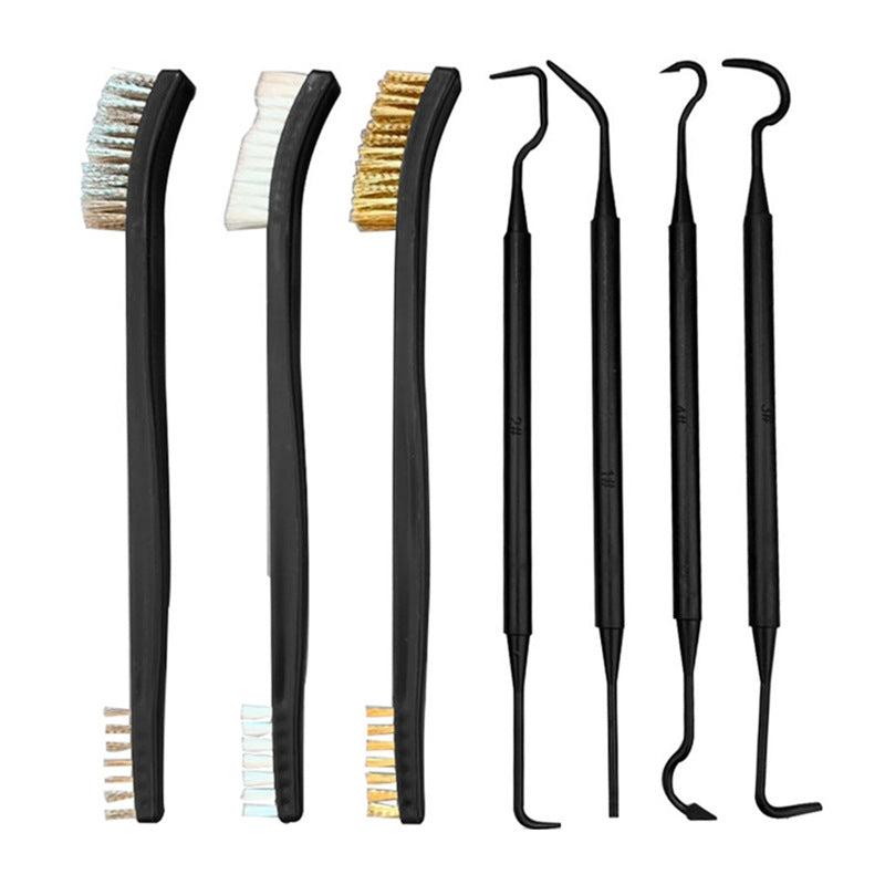 Car Detailing Cleaning Tool Set with Wire Brushes and Nylon Picks