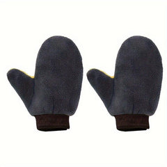 Coral Velvet Car Wash Bear Paw Gloves Cloth Towels