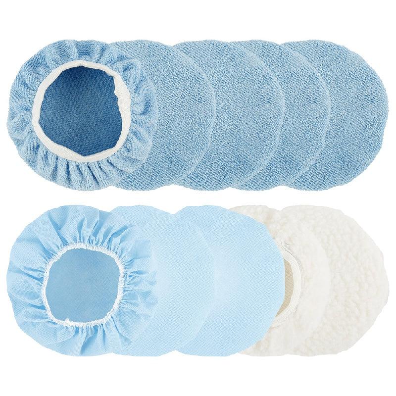 10pcs Car Polishing Pad Ultra fine Fiber Soft Wool Wax Cleaning Buffer Cover