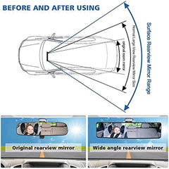 Universal Car HD Rearview Mirror 23-29 cm Clip-on Panoramic View