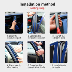 Car Pillar Seal Strip Rubber Door Middle Column Weather Strip