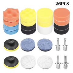 20-Piece Car Beauty Waxing Plate Set Polished Sponge Pad Self-Adhesive