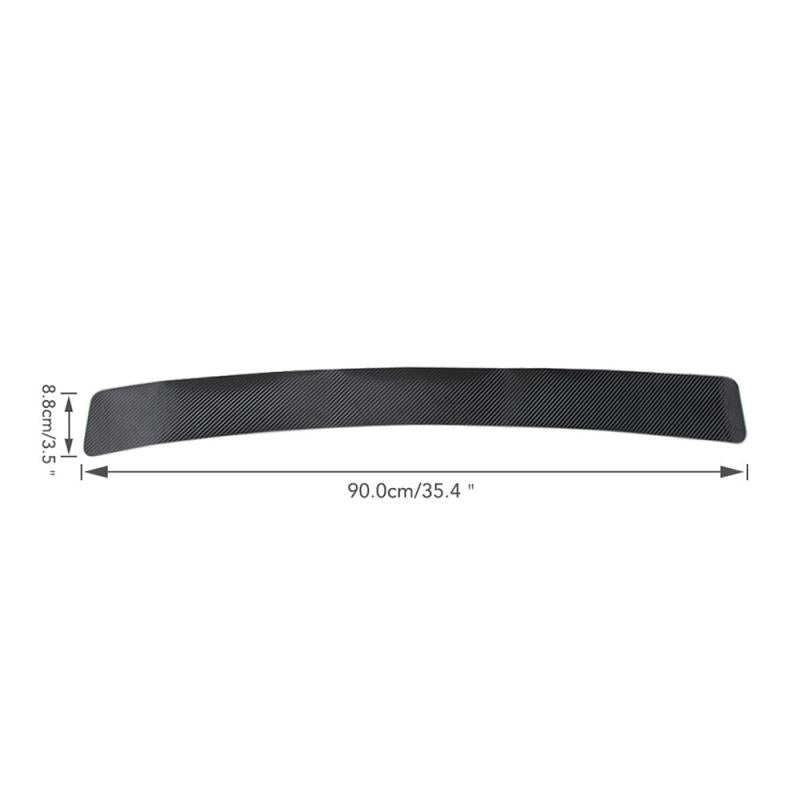 1pc Rear Bumper Protection Carbon Fiber Sticker Car Boot Protective Strip