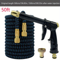 High Pressure Car Wash Gun with Telescopic Water Pipe & 3/4 Pure Copper Adapter