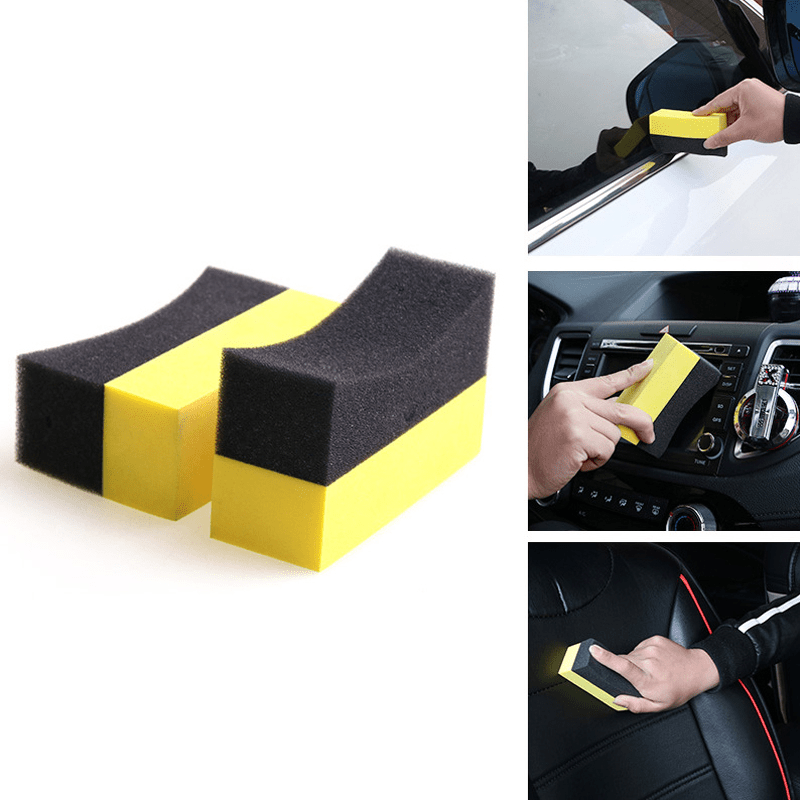 10pcs Car Cleaning Sponge for Tire Brushing and Waxing