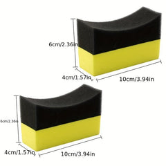 10pcs Car Cleaning Sponge for Tire Brushing and Waxing