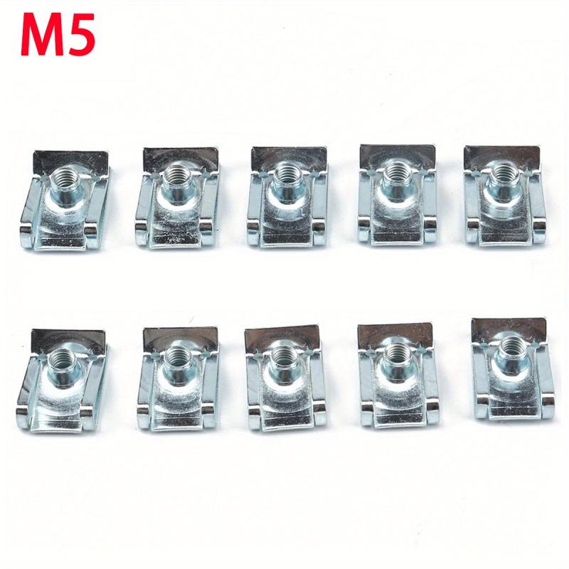 10pcs Manganese Steel Clip Nut Reed U Nuts Fastener Assorted Kits for Motorcycle