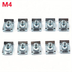 10pcs Manganese Steel Clip Nut Reed U Nuts Fastener Assorted Kits for Motorcycle