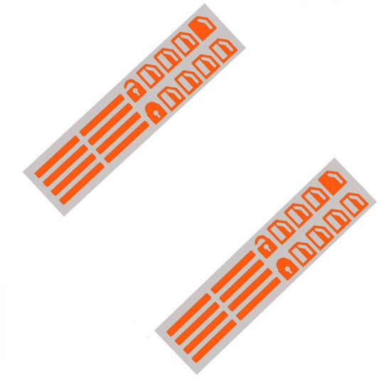 2pcs Car Window Button Luminous Sticker Switch Night Fluorescent Decals
