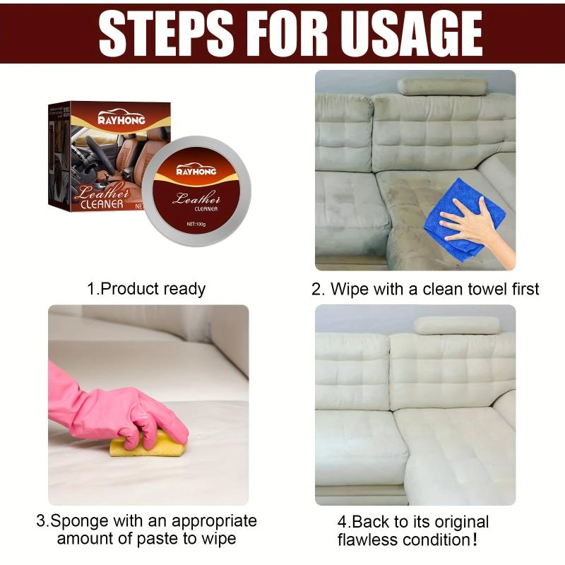 Faux Leather Cleaning Repair Balm for Bag Couch Clothes Care