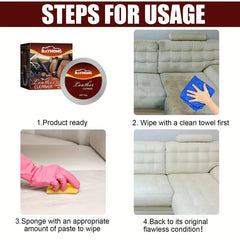 Faux Leather Cleaning Repair Balm for Bag Couch Clothes Care