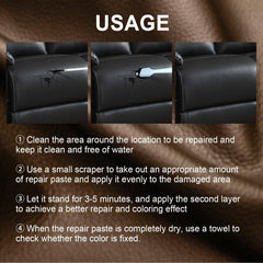 Cream Faux Leather Care Kit for Bags, Shoes, Sofa - Multicolored Set