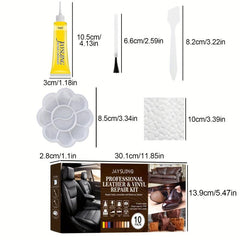 Cream Faux Leather Care Kit for Bags, Shoes, Sofa - Multicolored Set