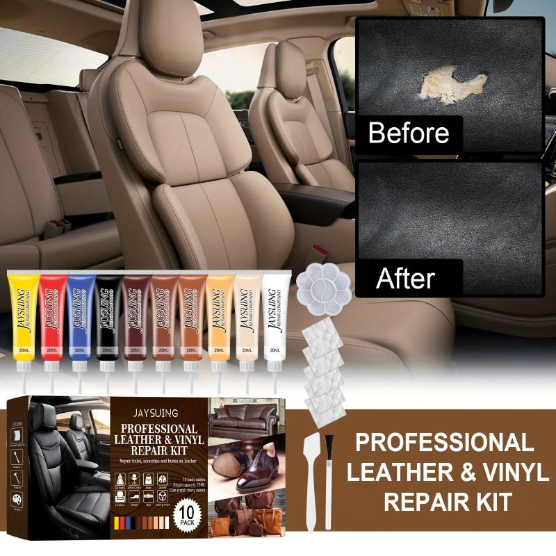 Cream Faux Leather Care Kit for Bags, Shoes, Sofa - Multicolored Set