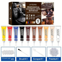 Cream Faux Leather Care Kit for Bags, Shoes, Sofa - Multicolored Set
