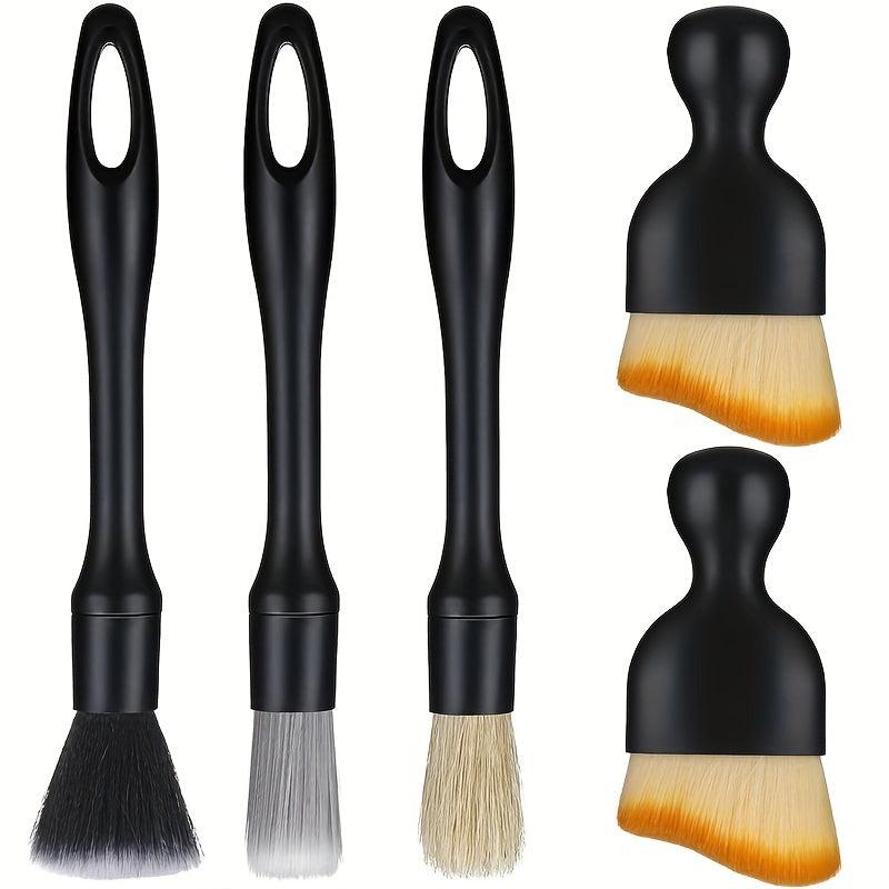 5pcs Car Detailing Brush Set Ultra Soft Detail Cleaning Brush
