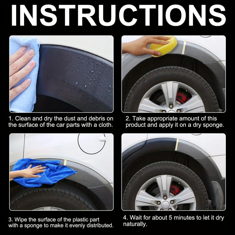 Car Plastic Repair Wax Interior Seat Cleaning Maintenance 100g Sponge Cloth