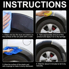 Car Plastic Repair Wax Interior Seat Cleaning Maintenance 100g Sponge Cloth
