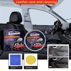 Car Plastic Repair Wax Interior Seat Cleaning Maintenance 100g Sponge Cloth