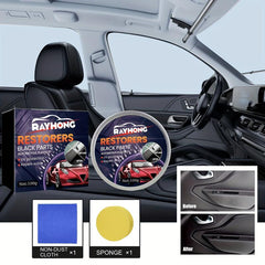 Car Plastic Repair Wax Interior Seat Cleaning Maintenance 100g Sponge Cloth