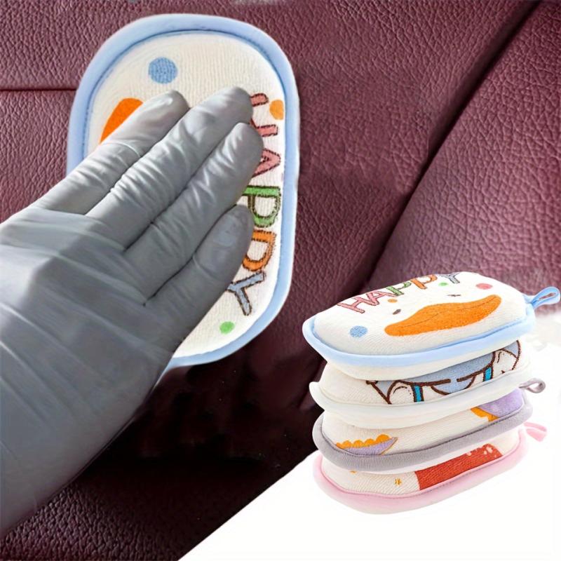 Car Wash Pad Soft Microfiber Scrubbing Sponge Car Interior Cleaning Tool