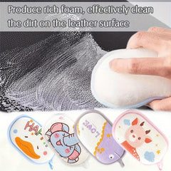 Car Wash Pad Soft Microfiber Scrubbing Sponge Car Interior Cleaning Tool