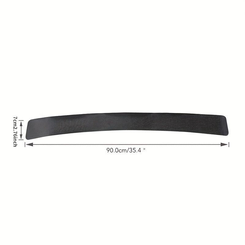 1pc Rear Bumper Carbon Fiber Protective Sticker Car Boot Strip Accessories