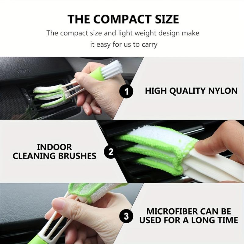 2 in 1 Car AC Vent Brush - Interior Dust Cleaner