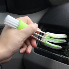 2 in 1 Car AC Vent Brush - Interior Dust Cleaner