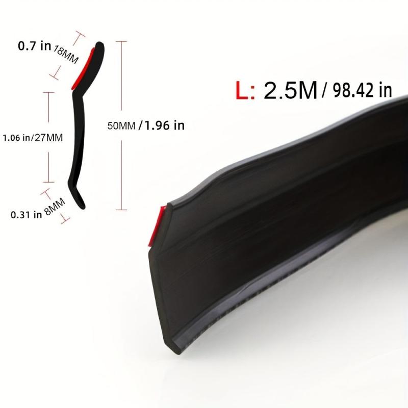 2.5m Universal Carbon Fiber Front Bumper Lip Protector