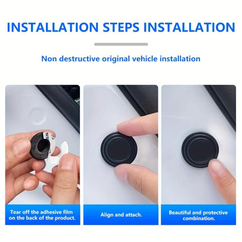 Car Door Anti Collision Silicone Pad Adhesive Sticker Luminous Buffer Gasket