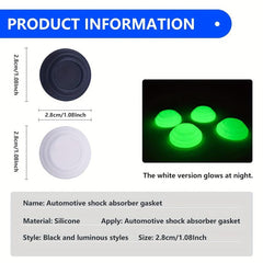 Car Door Anti Collision Silicone Pad Adhesive Sticker Luminous Buffer Gasket