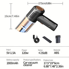 Portable Wireless Car Vacuum Cleaner Strong Suction High Power