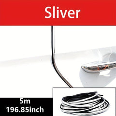 Car Door Edge Scratch Protector Strips Anti Collision PVC Electroplating