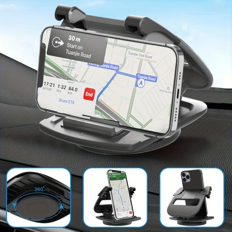 360 Rotation Car Phone Mount Dashboard Cradle For iPhone Galaxy