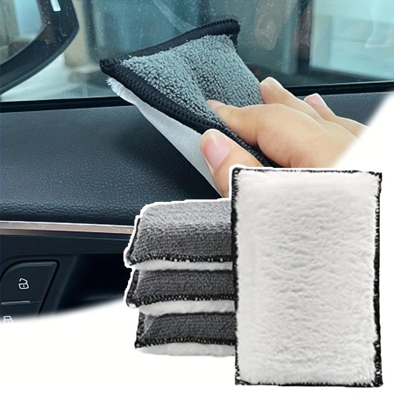 Car Interior Fleece Scrubbing Sponge - Car Cleaning Microfiber Towel