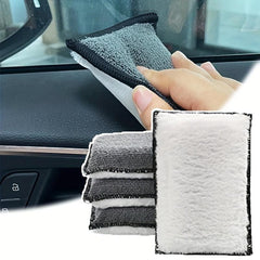 Car Interior Fleece Scrubbing Sponge - Car Cleaning Microfiber Towel
